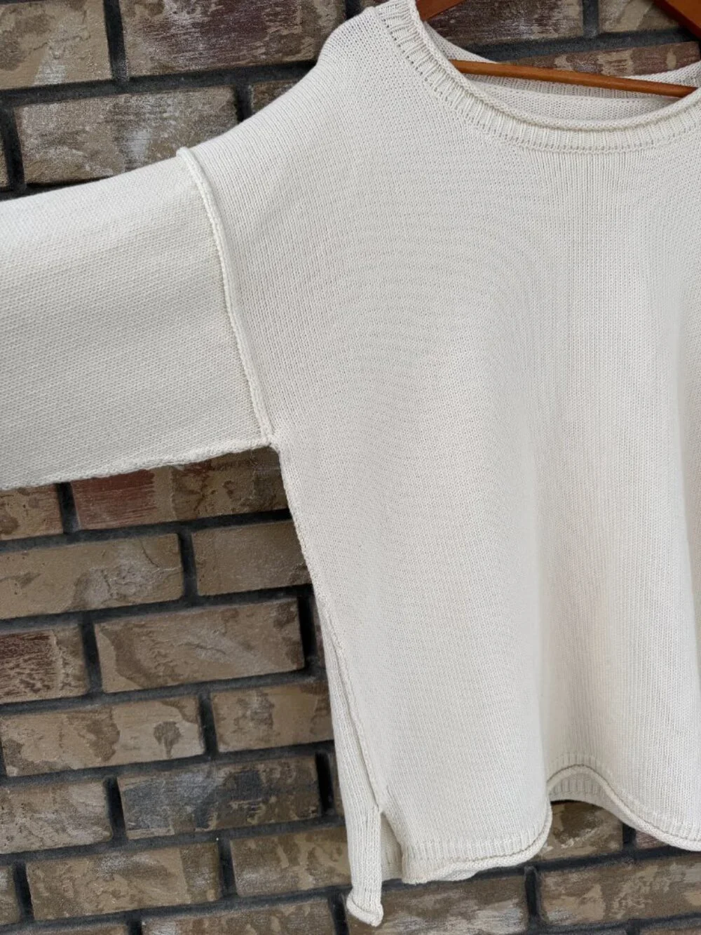 ☀️ We The Free Free People Ella Roll Neck Sweater Gardenia Cream Small NWOT